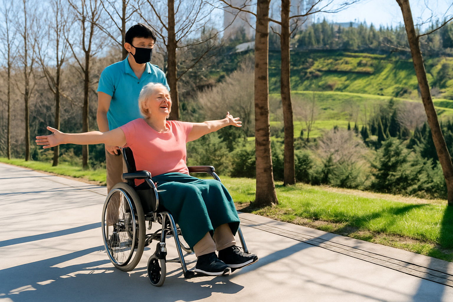 Professional caregiver providing companion care in Mecklenburg County