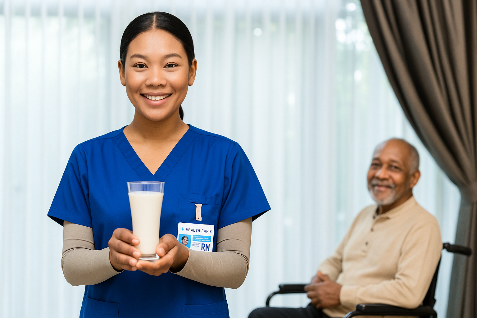 Professional caregiver providing personal care assistance in Mecklenburg County home